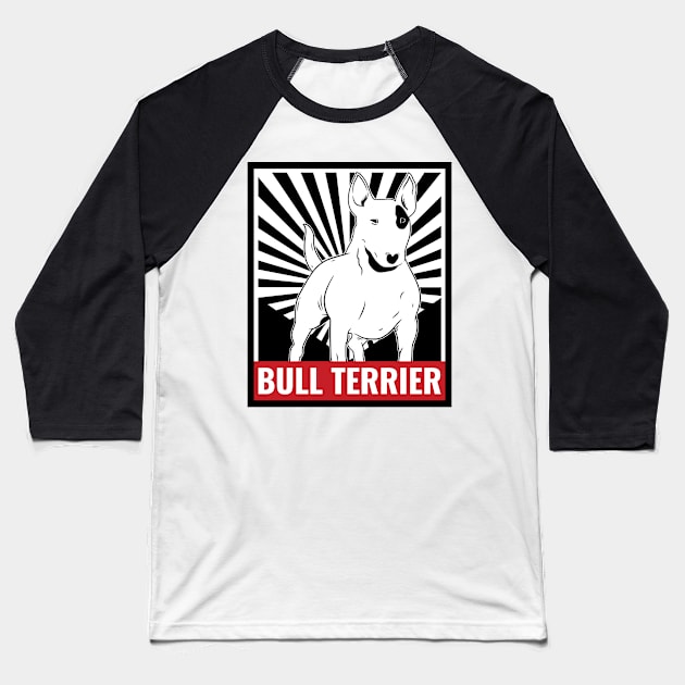 Bull terrier Baseball T-Shirt by Mota